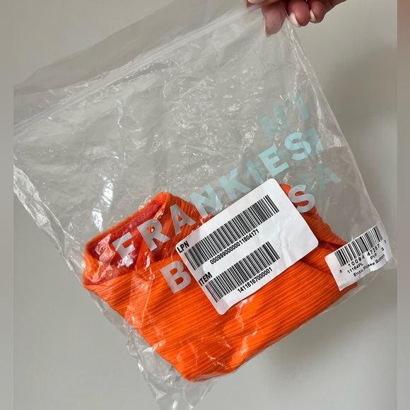 Frankie’s Bikinis Plissé Bikini in Papaya NWT - Picture 8 of 9